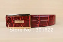 Like crocodile pin buckle Leather Belt ;2013 New Style Belt For Men The Belt 100% Cowhide Brand Belt For Men and women fashionable crocodile and letter z shape inlay design auto buckle belt for men