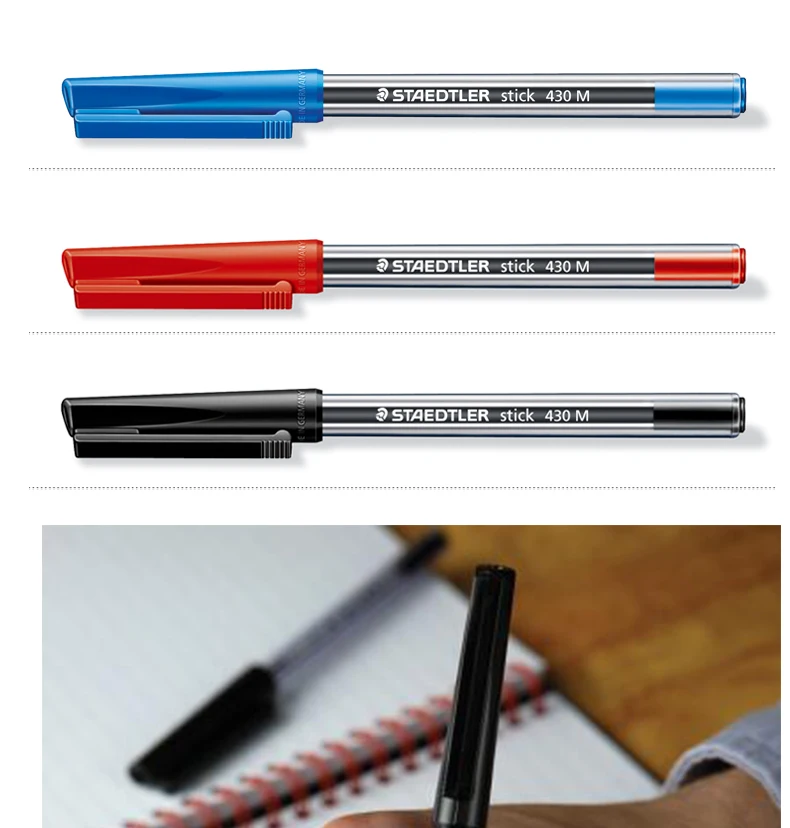 Ручка STAEDTLER 430F/M Canetas шариковые ручки Черный Синий Красный Ручка Студенческая Caneta офисная Lapiceros Creativos Papeleria Y Oficina