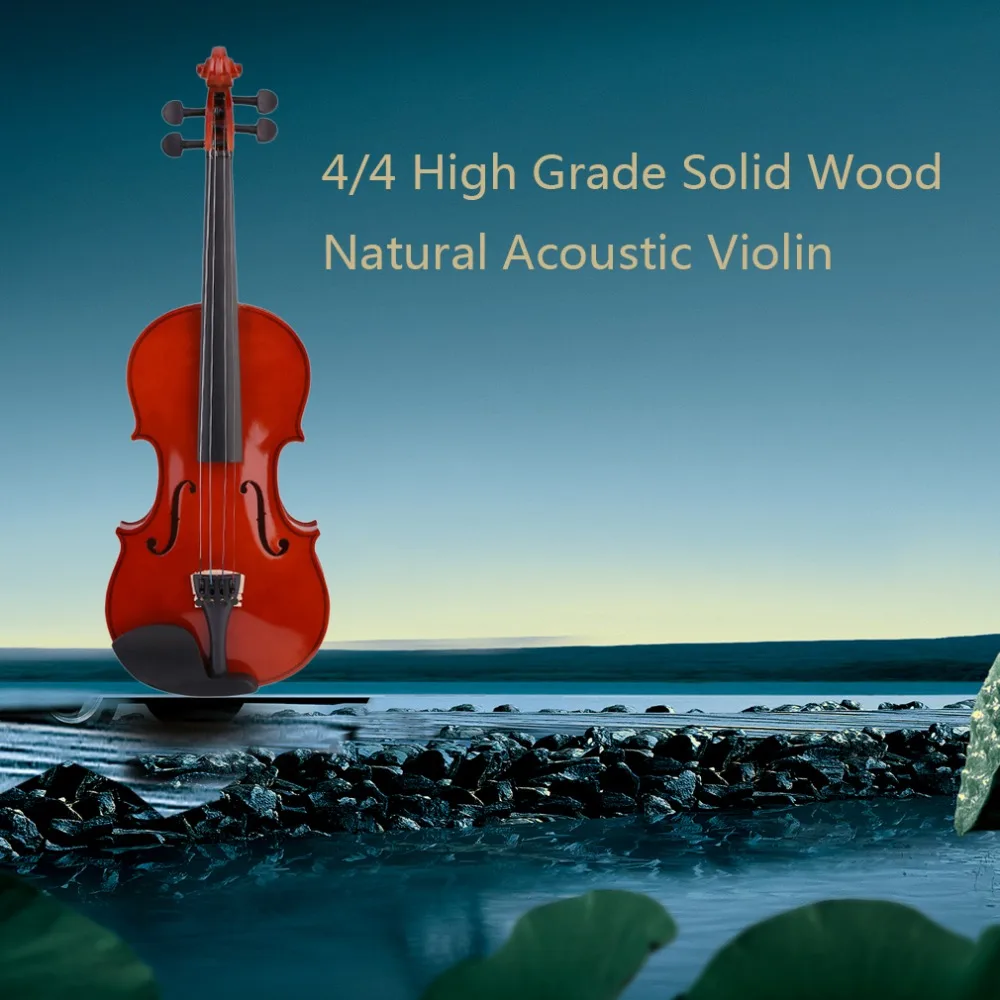 4/5 High Grade Full Size Solid Wood Natural Acoustic Violin Fiddle With Case Bow Rosin Professional Musical Instrument 4/5 High Grade Full Size Solid Wood Natural Acoustic Violin Fiddle With Case Bow Rosin Professional Musical Instrument