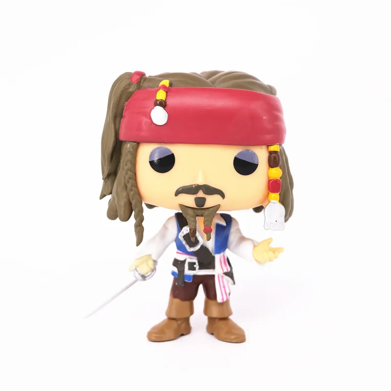 

10cm Funko POP Original Captain Jack Sparrow Elizabeth Swann Action Figure Toy PVC Figurine POP Movie Model Anime Brinquedos