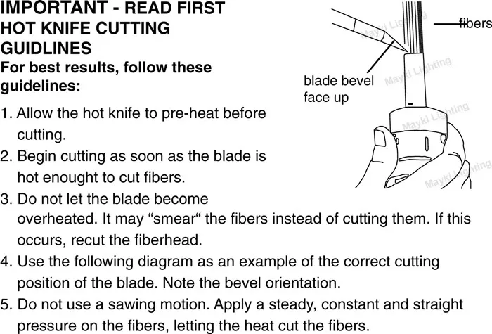 Maykit волоконно-оптическое освещение аксессуары Горячий Нож помочь отрезать волоконно-оптический кабель на определенной длине