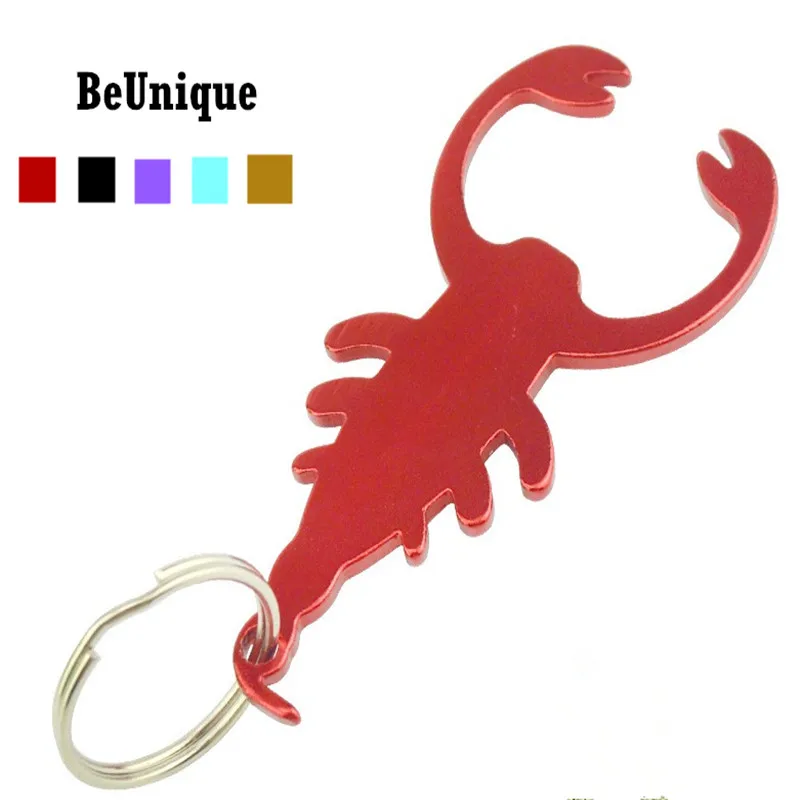 

Creative scorpion Bottle Opener key chain Aluminium Alloy Beverage Can opener with keyring Business Promotion Gift Custom logo