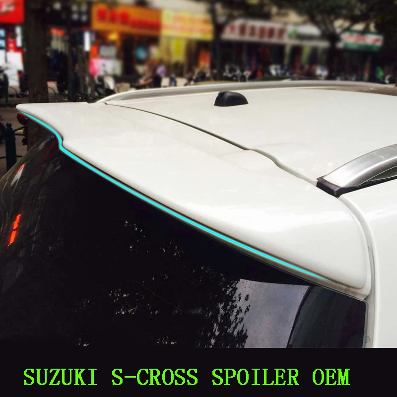 

For Suzuki S-Cross 2014-2017 Rear Wing Spoiler, Trunk Boot Wings Spoilers paint ABS 3m Paste EMS transport