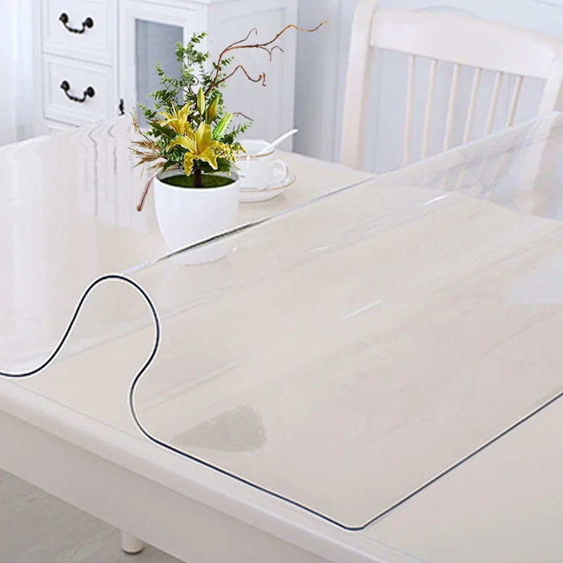 

Environmental protection PVC transparent soft glass tablecloth waterproof anti-scalding disposable plastic crystal table mat