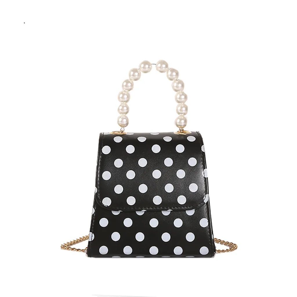 MOLAVE сумочки чехол сумки для женщин новые дикие сумки через плечо модные на одно плечо Маленькие жемчужные квадратные сумки 9424 - Цвет: Black