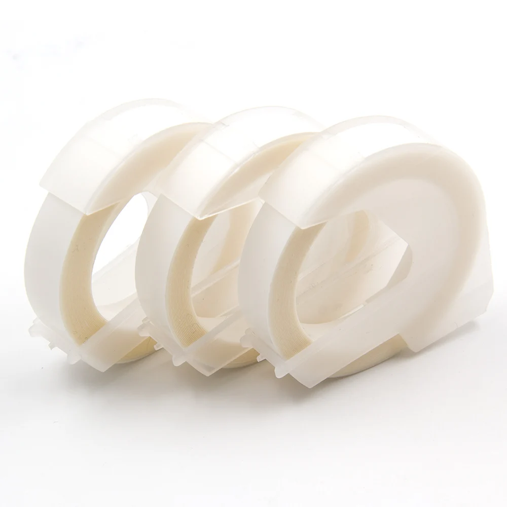 Absoonic 3 шт 9 мм пластиковые прозрачные 3D тиснение этикетки ленты для этикетидора
