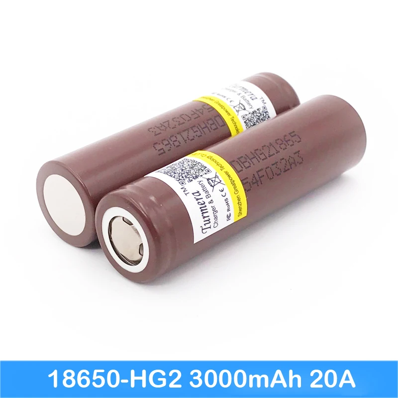 Батарея 18650 hg2 3000mah 20a мод батареи для отверток Turmera батарея jun5|Перезаряжаемые