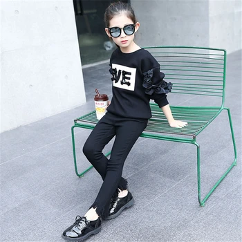 

Kids Fashion Sweet Long Pants Girls Tassel Flare Slim Pants Children Cotton Mid Waist Casual Pants For 6-14 Years AA60418