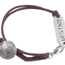 20 шт модный коричневый шнур слово ID браслет