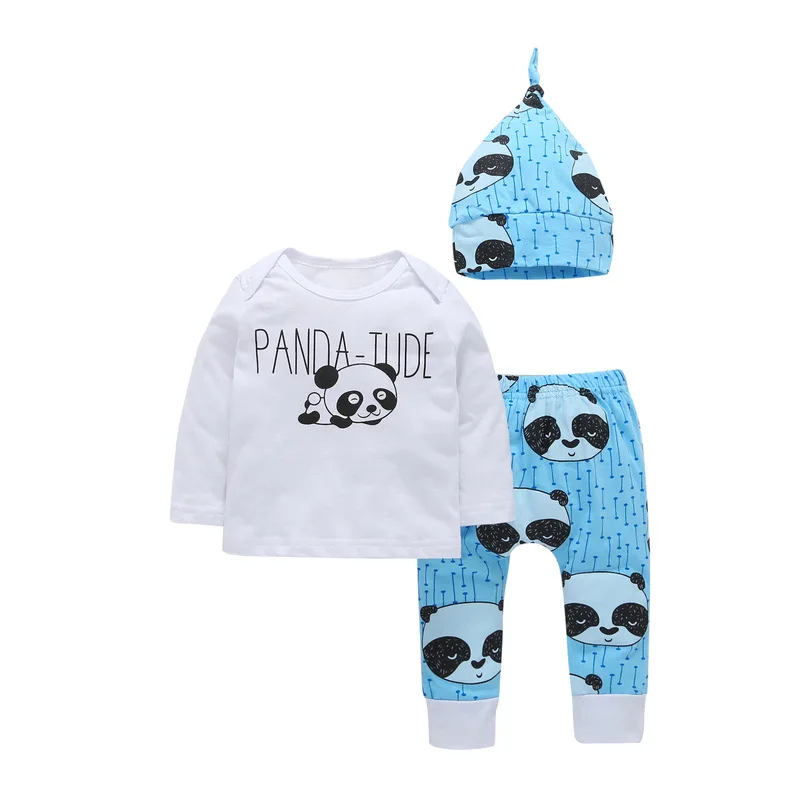 

2018 Winter Fashion Baby clothing Kids clothing Cartoon print English letter Arrow Pants Print 3 sets