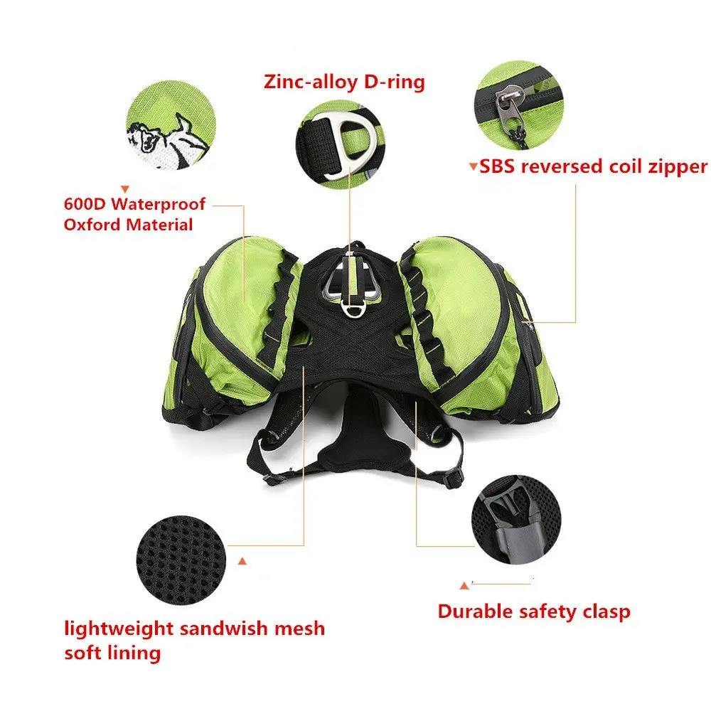 Pet Backpack Truelove Two Used Dog Backpack Harness Waterproof Outdoor Camping Training Hiking Multi-Day Backcountry Pet Backpack For Dogs pet backpack
