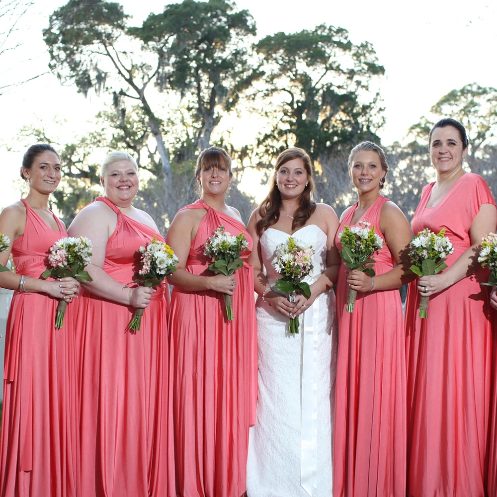 burgundy convertible bridesmaid dress