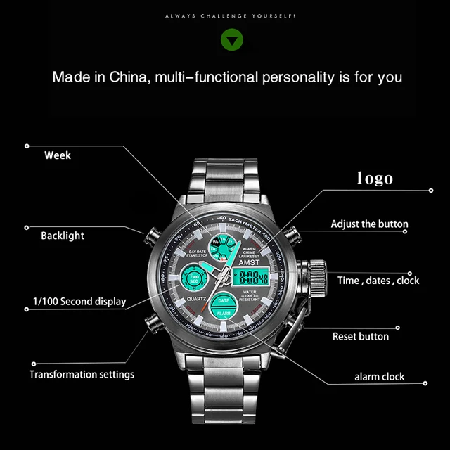 Nowe słynne luksusowe marki mężczyźni wodoodporny Full Steel zegarki męskie kwarcowe analogowe LED zegar męski Sport Wrist Watch Relogio męski tanie i dobre opinie Quartz Wristwatches Alarm Back Light Water Resistant Shock Resistant Stop Watch Complete Calendar Luminous Chronograph Auto Date LED display Nowe słynne luksusowe marki mężczyźni wodoodporny Full Steel zegarki męskie kwarcowe analogowe LED zegar męski Sport Wrist Watch Relogio męski tanie i dobre opinie Quartz Wristwatches Alarm Back Light Water Resistant Shock Resistant Stop Watch Complete Calendar Luminous Chronograph Auto Date LED display
