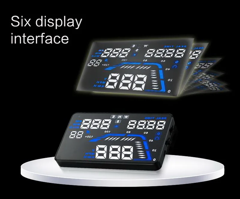 Лобовое стекло проектор с GPS Q7 Авто hud-дисплей overspeed Предупреждение Multi-цвет автомобиля Head Up Display 5.5 дюймов HD