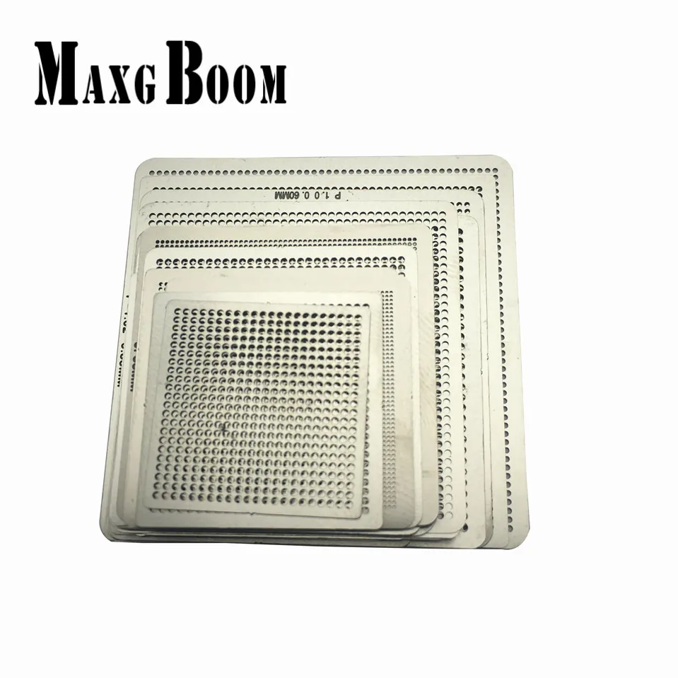 

MaxgBoom 2018 27pcs BGA Directly Heat Rework Reballing Universal Stencil Template