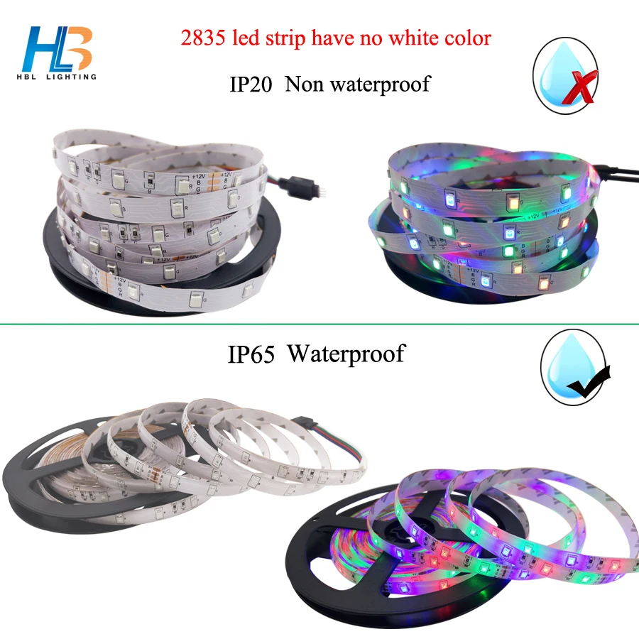 Tiras de Led 2835 smd não à prova Consumo de Energia (w/m) : 3.8w/m