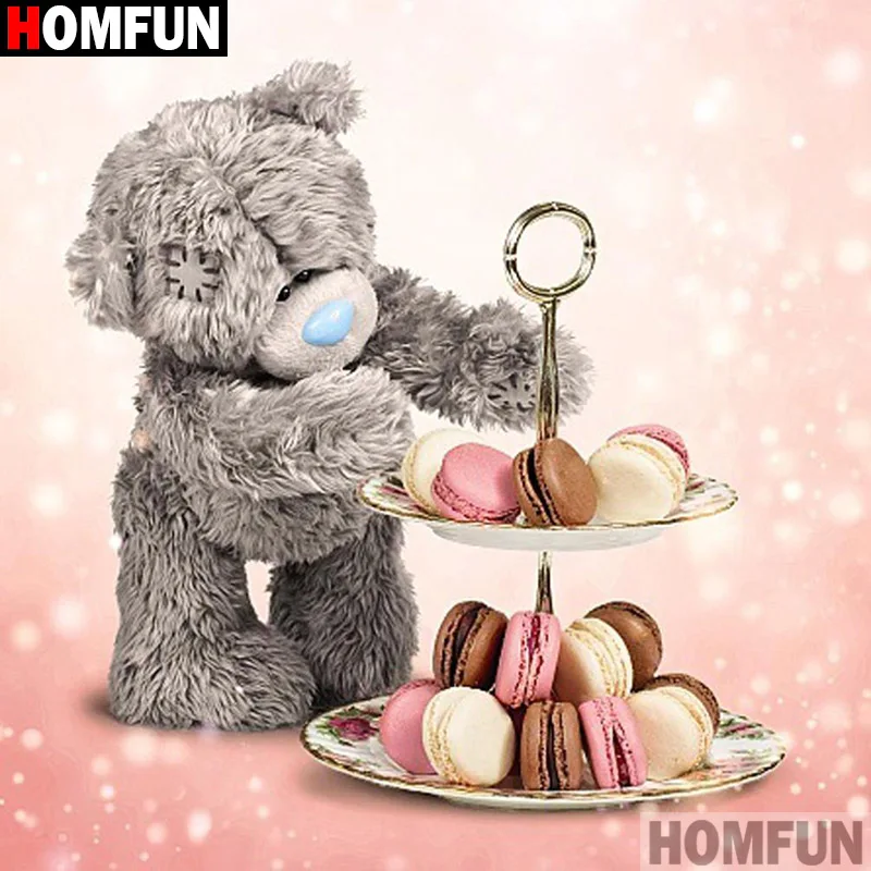 HOMFUN Full Square/Round Drill 5D DIY Diamond Painting &quotCartoon bear&quot Embroidery Cross Stitch Home Decor A00472 | Дом и сад