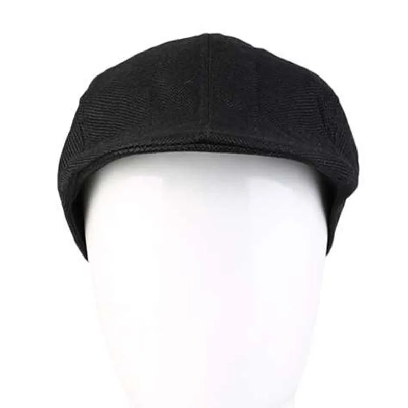 

NEW Autumn Winter Fashion Design Gentleman Linen Cap Special Solid Color Newsboy Models berets Flat Caps Director Hat