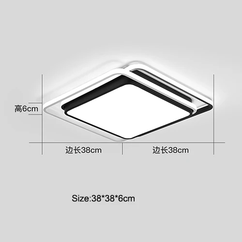 Современный умный дом светодиодный Люстра черный белый квадратный Современный Высококачественный Люстра для гостиной спальни лампа для учебы AC85-260V - Цвет абажура: Black