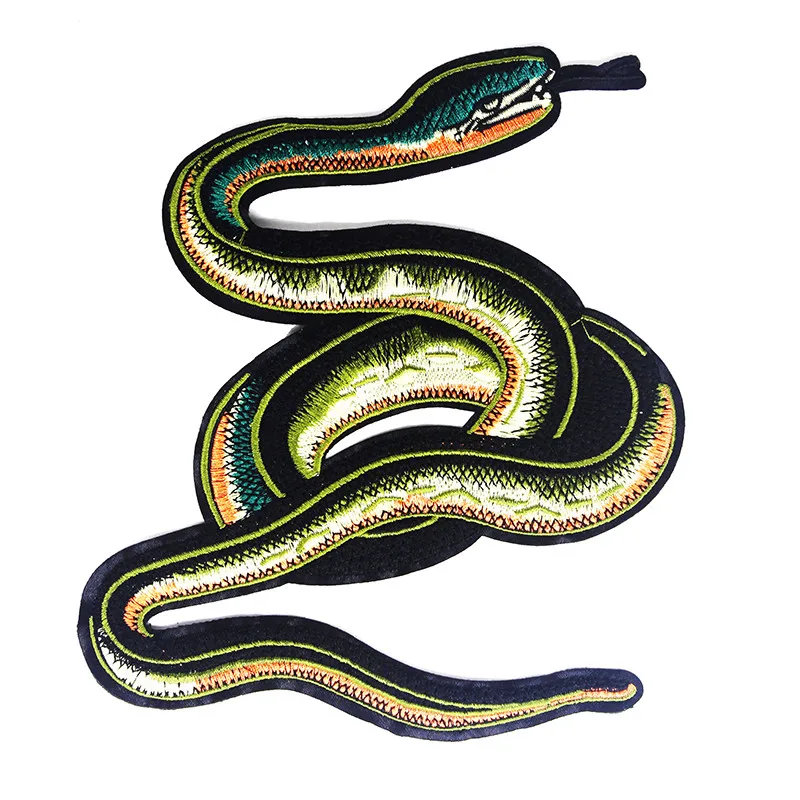 

10pieces Green Snake Clothes Applique Decoration Embroidery Patch Coat Sew-on Patches Motif Sewing Accessories for Craft TH1164