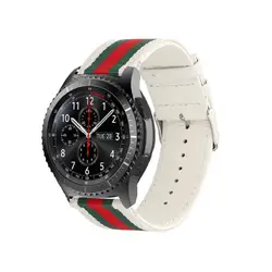 GOOSUU Спорт 22 мм нейлон + кожа часы ремешок для samsung Шестерни S3 браслет запястье для xiaomi huami