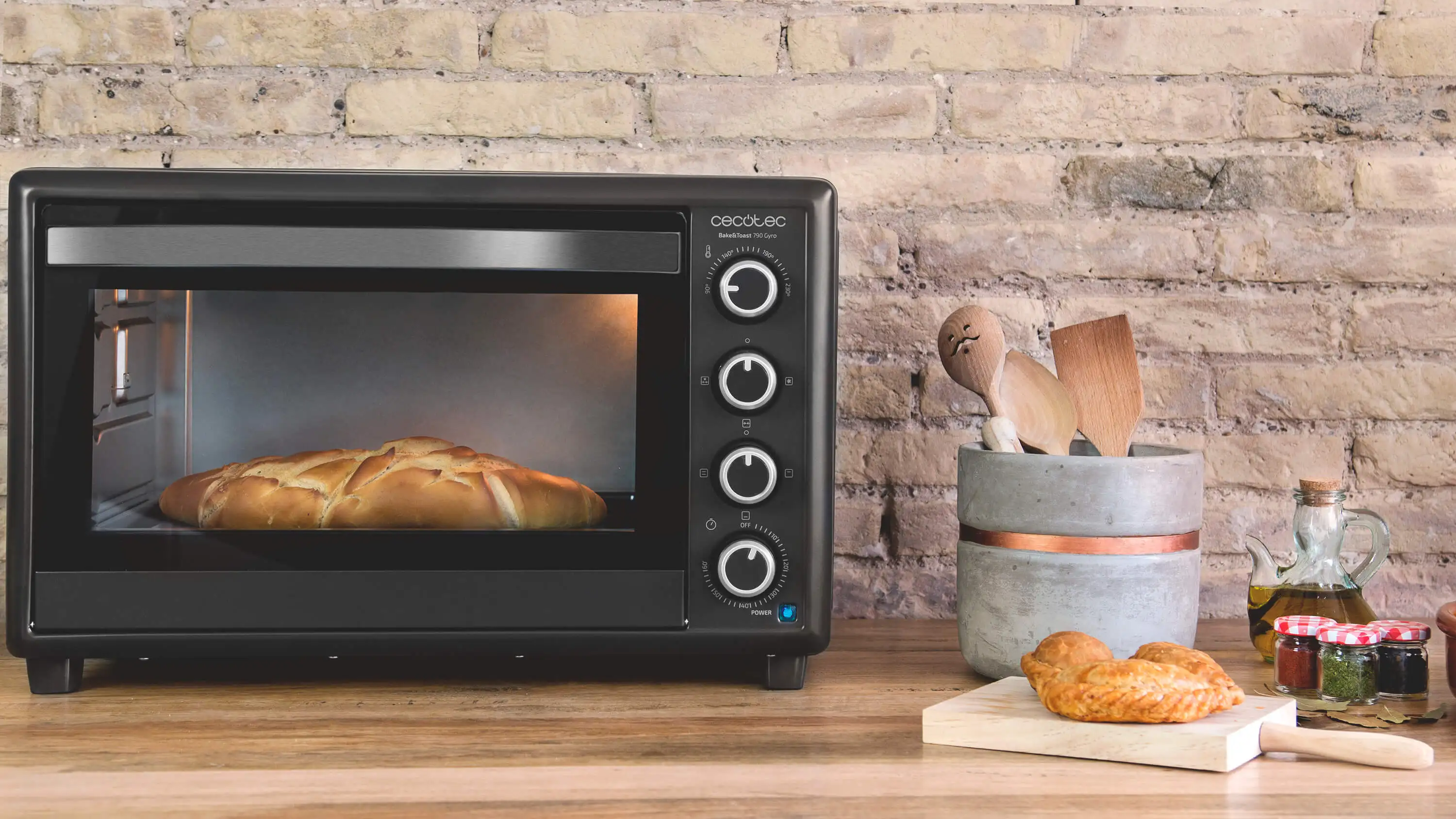Cecotec Horno de Convección Eléctrico Multifunción de Sobremesa Bake\u0026Toast  750 Gyro Cocina|Hornos| - AliExpress