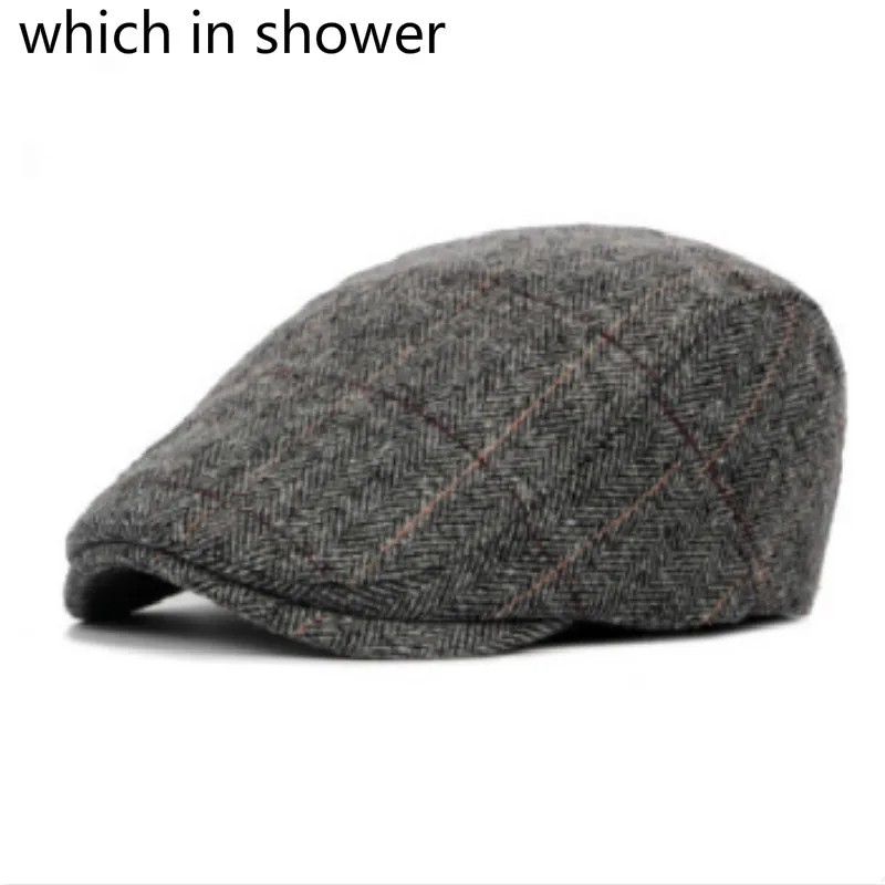 That in shower Осенний толстый теплый берет для пожилых мужчин Зимняя шерстяная шапка в