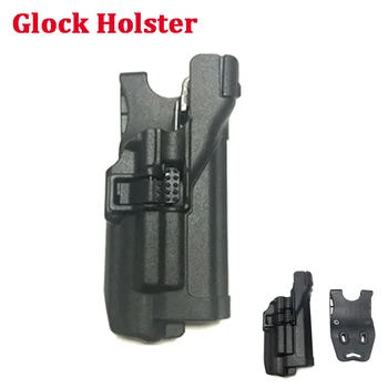 

Tactical LV3 Light Bearing Glock 17 Belt Holster Hunting Handgun Military Airsoft Belt Holster For Glock 17 19 22 23 31 32