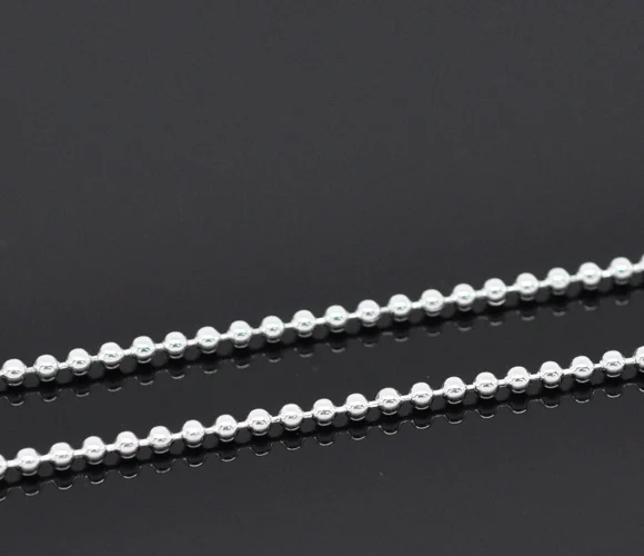 

DoreenBeads Silver color Ball Chains Findings 1.5mm Dia. sold per packet of 2M 2015 new