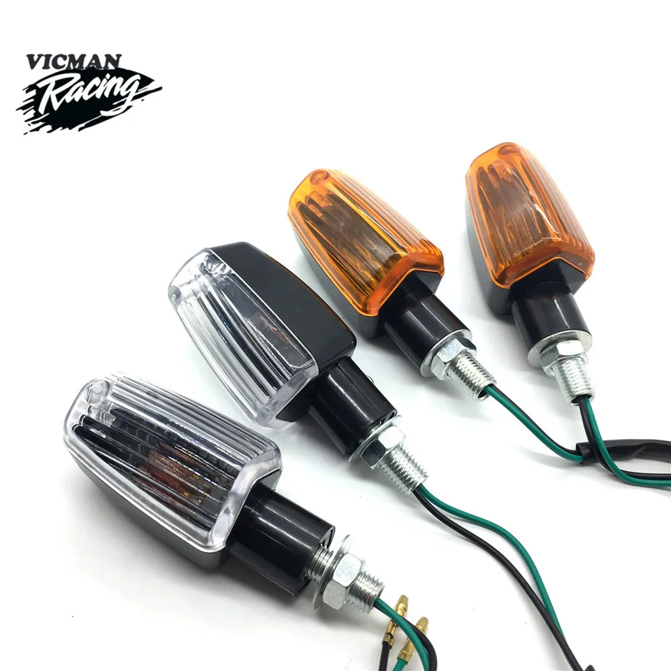 KIMISS 4 Frecce Universali Per Moto A LED - Indicatori Di Direzione Ambra Con 9 LED - Custodia Rossa, 12V, Facili Da Installare