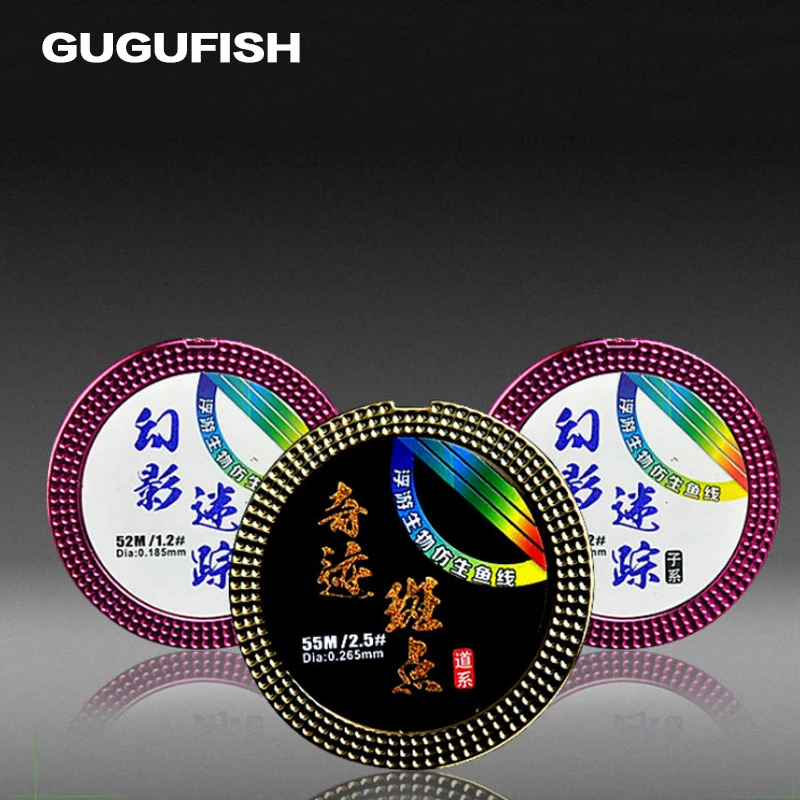 GUGUFISH 2018 New 50m Monofilament Nylon Fishing Line Camouflage invisible fish line Super Strong Strength Fish | Спорт и