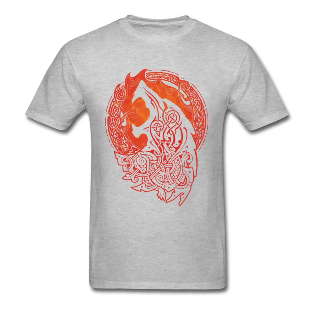 Printed On Short Sleeve Tops Shirt Thanksgiving Day Family Round Collar 100% Cotton Fabric T Shirt Men's T-Shirt FENRIR FENRIR grey