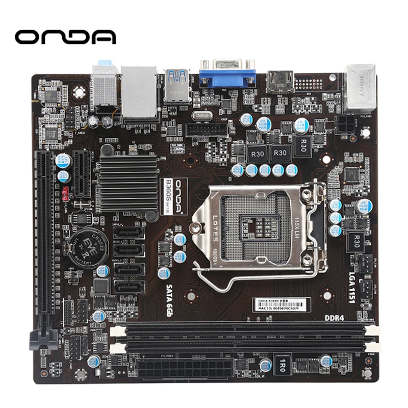 Onda B360S материнская плата для настольных игр Intel LGA 1151 E sports системная DDR4 DIMM PCI 3 0 VGA/HDMI