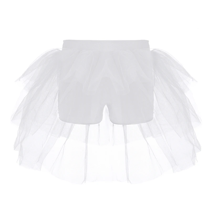 Yizyif детские шорты для девочки штаны с прикрепленными суеты ярусный сетки для бальных танцев сценические для выступлений, беллетная костюм; комбинезон для девочек; Одежда для танцев