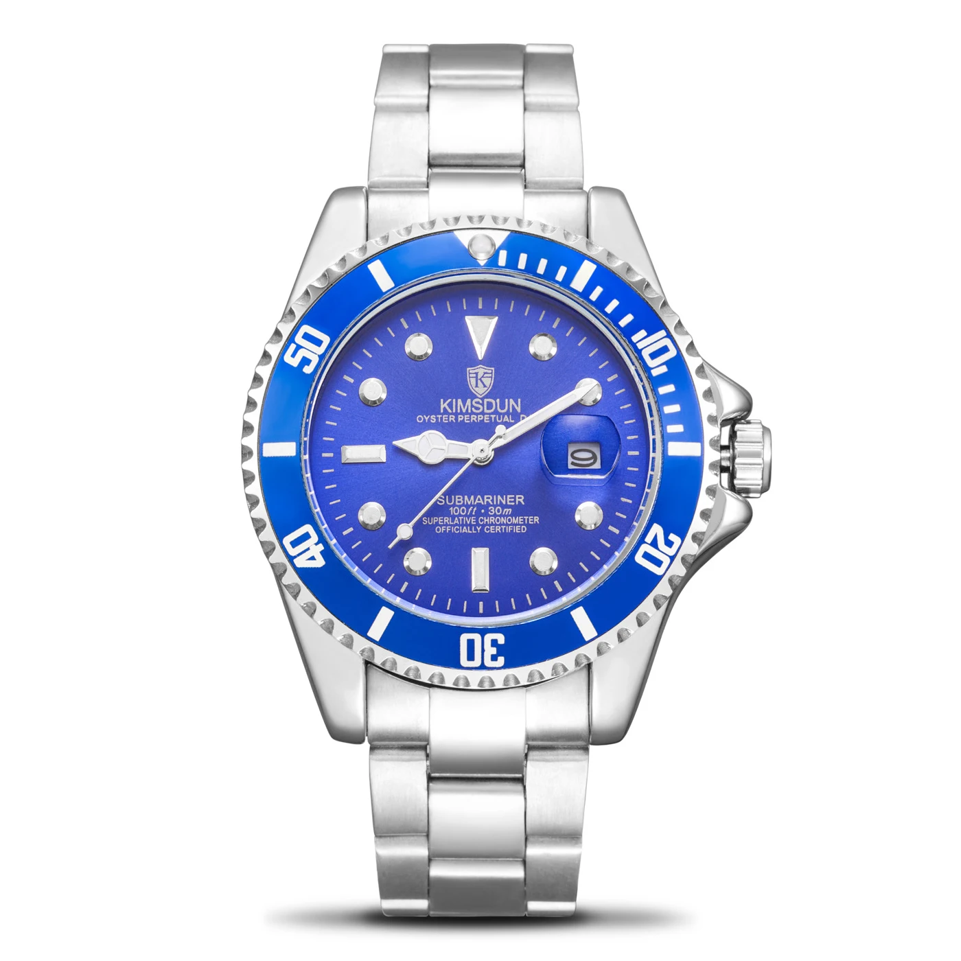 

NEW Switzerland automatic Mechanical watches Rolexable models blue water ghost watch men's fashion steel belt luminous Sports