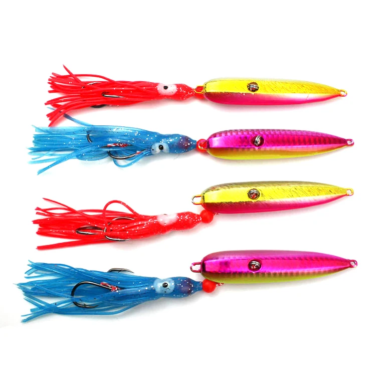 50PCS 60G / 70G / 100G NEW Metal Lead Jigs for Sea Trolling Bass