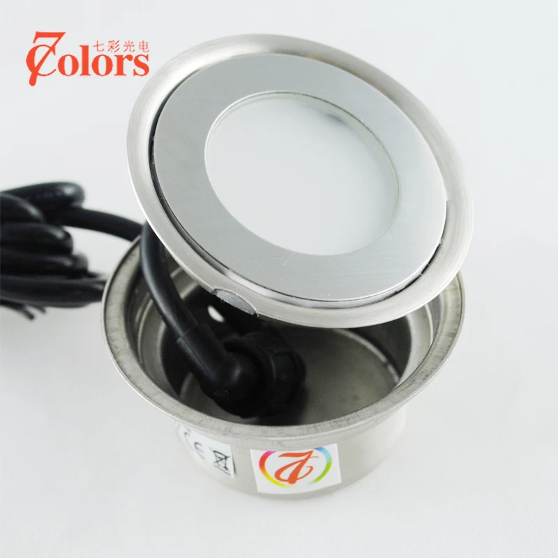 Conduziu a Lâmpada Rebaixado para Caixa de Jardim com Inserção Conjunto de 10 Inoxidável Chão Dc12v Luz Piso ww cw r g b y Aço Ip67 0.5 w 5 Cheap Lâmpadas subterrâneas
