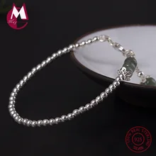 Браслет из стерлингового серебра S925 пробы и браслет для женщин, натуральный камень, изумруд, круглые бусины, браслет с кристаллами, вечерние ювелирные изделия YB27