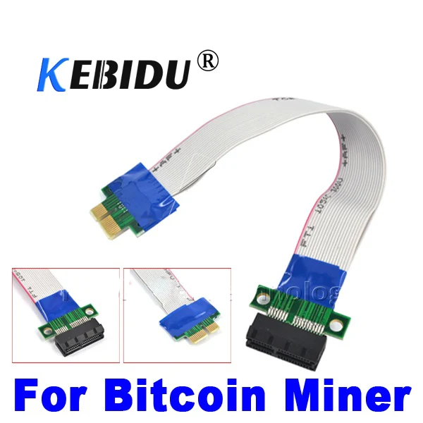 kebidu NEW PCI E Express PCI-E 1X to 1X Slot Riser Card Extender Ribbon Converter Adapter Extension Cable