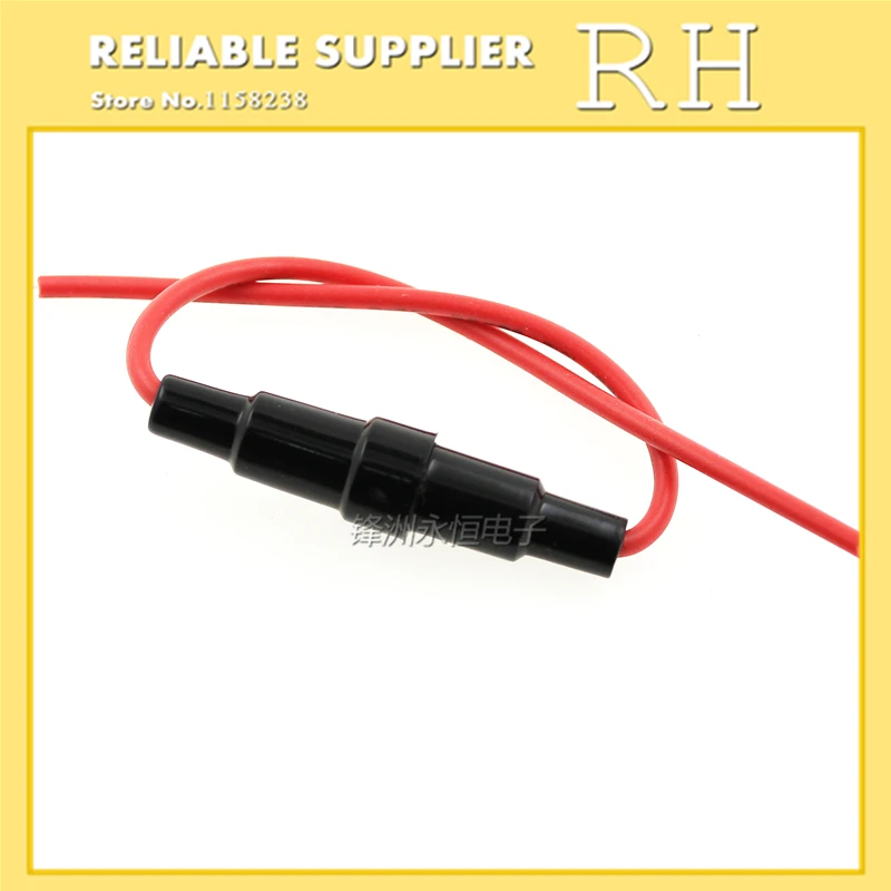 

10pcs 5*20mm Glass fuse holder Screw Type Wire Cable 250V Glass fuse tube