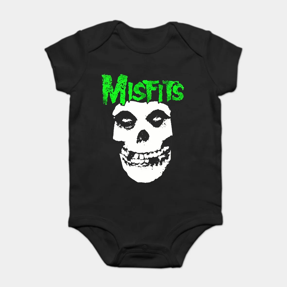 

Baby Onesie Baby Bodysuits kid t shirt Funny white Black tee Misfits Skull Black Horror Punk Girls