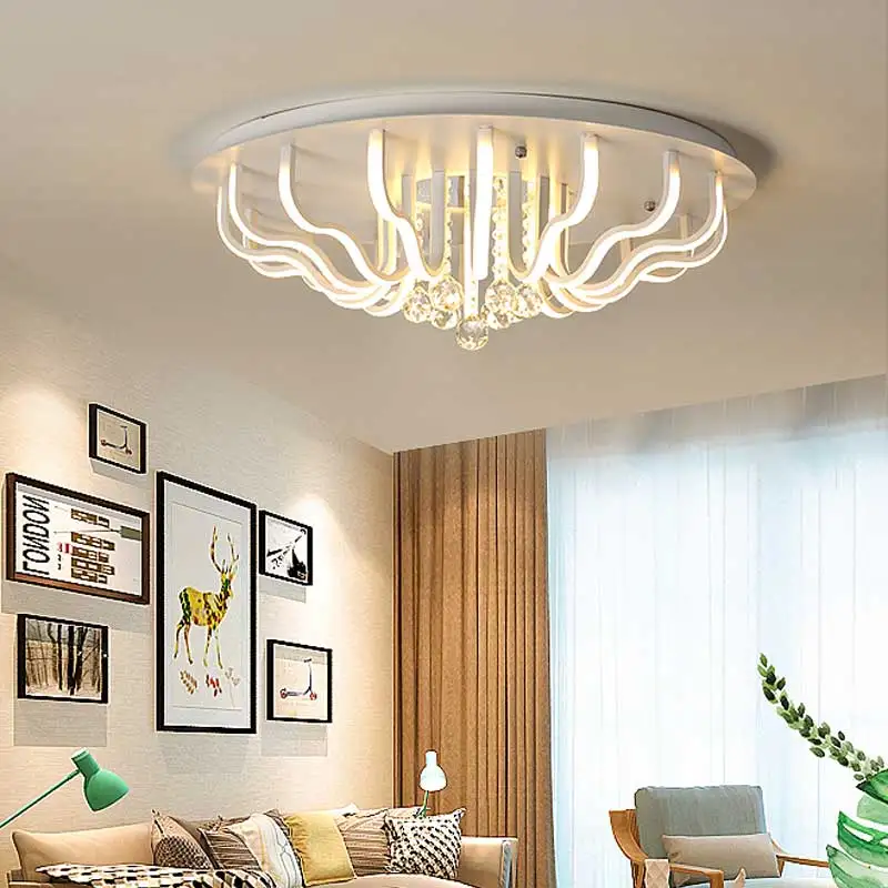 

Nordic LED Chandelier K9 Crystal Dimmable Luxury home lighting Ceiling lamp Living Room Bedroom lamp Modern Decoration Hotel