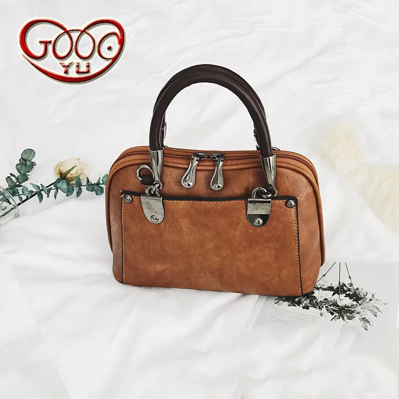 

Women's handbag metal handle piece shell handbag shell new Korean version of high quality PU leather shoulder Messenger bag wild