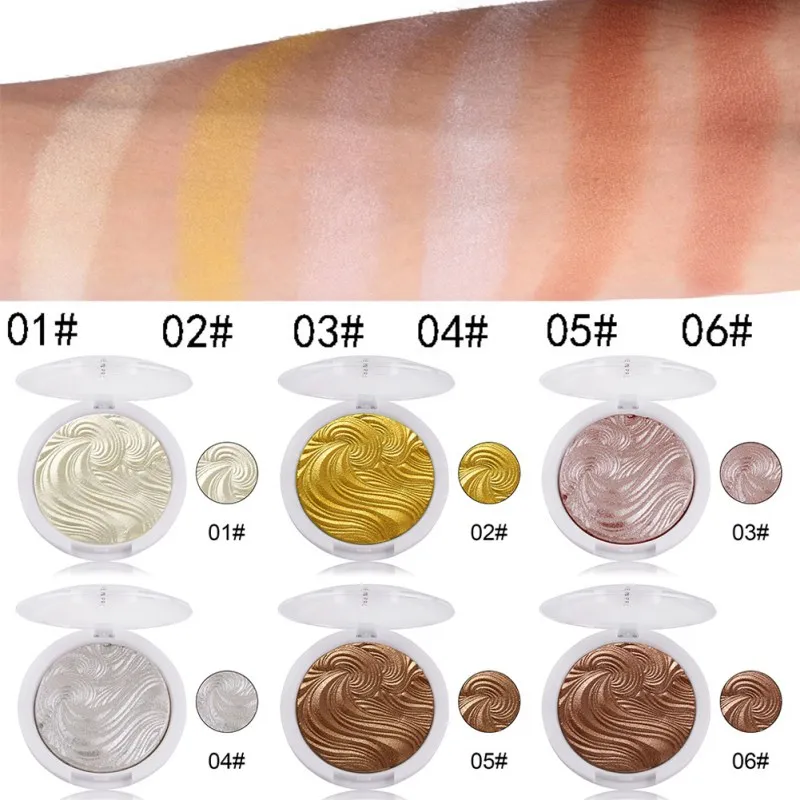Женская косметическая пудра блестящий золотой хайлайтер палитра основа для лица