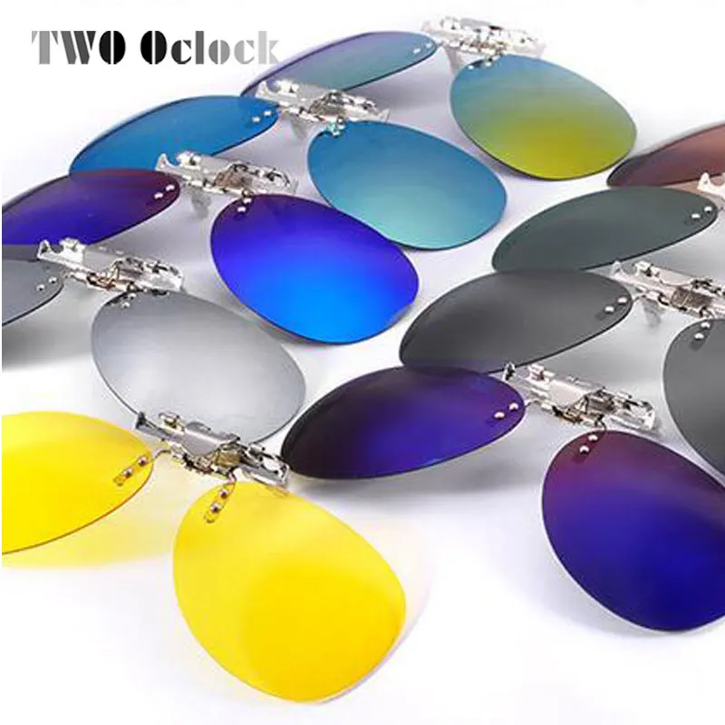 

Multi Colors Mens Polarized Clip On Sunglasses Men Oval Frame Mirror Flip Up Sun Glasses Lens Male Polaroid Driving Goggles