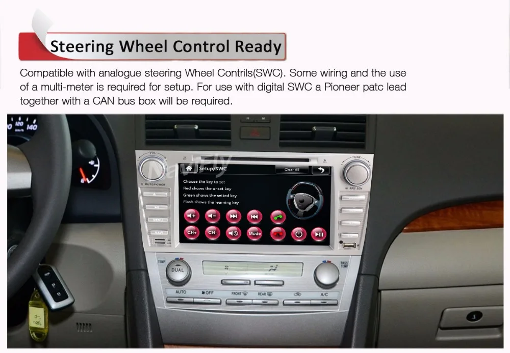 Best MEKEDE free shipping  Car GPS Navigation multimedia player For Toyota Camry 2007 2008 2009 2010 Head Unit Car Stereo radio BT 11