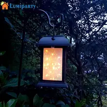 LumiParty водонепроницаемый Солнечный пейзаж лужайка лампа с 7 цветов 3D фейерверк эффект ночной Светильник Pin лампа