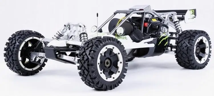 RUFAN Rovan Baja 5B 360 2WD 2T 36cc бензиновый двигатель CNC сплав Передний Задний рычаг подвеска симметричный рулевое управление RC грузовик - Цвет: Белый