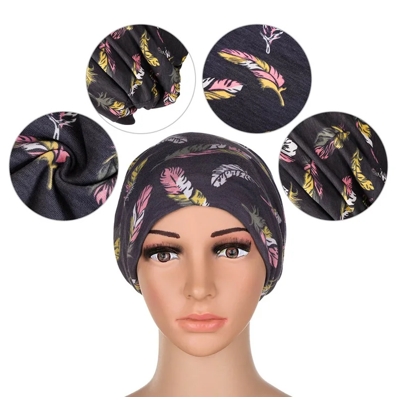 2019 весна осень стрейч тюрбан из хлопка шапки многофункциональная шапка для
