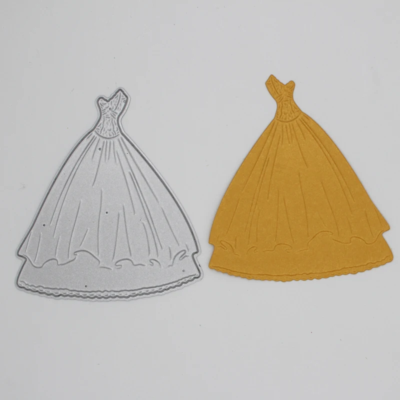 

New Arrival Beautiful Woman Dress Cutting Dies Stencil DIY Scrapbook Photo Album Embossing Decor Paper Card Template 73xx84mm